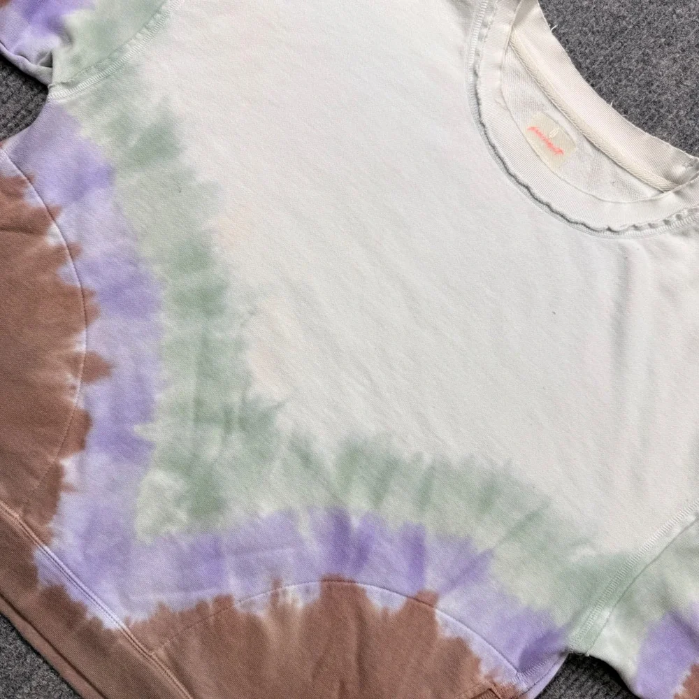 FP Movement Free People Tie Dye Sweatshirt Brown Purple Green Small